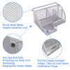 Desk Organiser, Mesh Metal Office Shelf with Pen Holders &