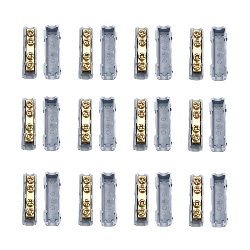 12Pcs 10AWG 60Amp Wire Connectors Kit,Brass Quick Splicing Wire Connection