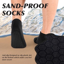 Yakevo Neoprene socks, Water Socks 3 mm Diving Socks Booties for Outdoor Water Sports