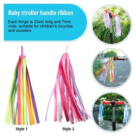Bike Horn Set,Air Squeeze Honking Horn,2 Pcs Bicycle Handlebar Streamers Colorful Ribbons Tassel for Girls or Boys Bicycle Handlebar Scooter Handgrip (Pink)