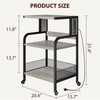 CABIHOME Printer Stand, Large Printer Cart with Adjustable Shelf, 3