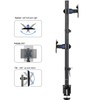 Suptek Dual LED LCD Monitor Stand up Desk Mount for