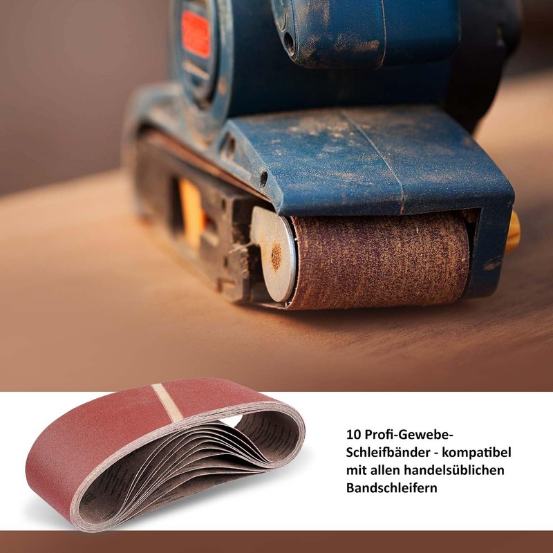 Cloth Sanding Belts 10 Pack 75 x 457mm 60 Grit