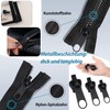 Zip Repair Kit, 12 Pieces Zip Slider Replacement, Removable Zip