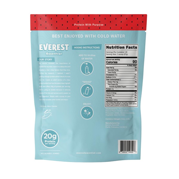 Everest Essential Everest Essential, 100% Grass-Fed Protein Powder (20 Servings),