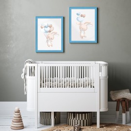 WANDStyle Children's Room Picture Frame for Children's Drawings 15 x 20 cm, Small Wooden Frame, Light Blue, Grained, Made in Germany - H120