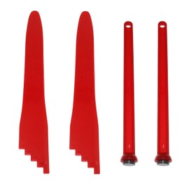 BAIRONG 4pcs Canning Kit - 2pcs Canning Bubble Popper Bubble Remover and 2pcs Jar Lid Lifter Magnetic Lid Lifter for Canning Tools, Red