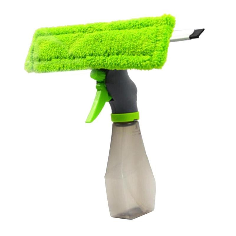 3 in 1 Window Squeegee with Microfiber Scrubber Water Spray