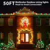100 LED 50Ft Globe Christmas Lights Outdoor, Round G30 Christmas