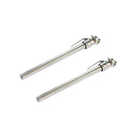 GIONAR Set of 2 Stainless Steel Tyre Pressure Gauge Pen, Portable Tyre Pressure Gauge for Cars and Caravans, Accurate Mini Pressure Gauge for Bicycles and Off-Road Vehicles