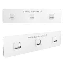 KINCMAX 2-Pack Strong Sticky Waterproof Heavy-Duty Wall Adhesives, Shower Caddy Adhesive Replacement Stickers, No-Trace Wall Adhesives Hook Strip for Shower Caddy, Kitchen Racks, Bathroom Shelf