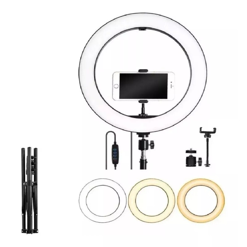 KFMX Aro Luz Led 10 + Soporte Tripie 2.10 Mt