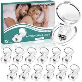 Anti Snoring Device 12 Packs Upgraded Silicone Nose Clip Anti Snoring with Adjustable Magnet Anti Snoring Auxiliary Device Suitable for Both Men and Women