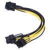 5Pcs Power Supply Cable 6Pin to Dual 8pin 6+2 GPU