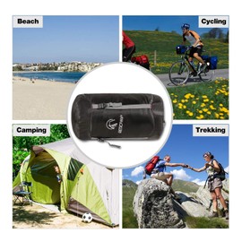 REDCAMP Compression Stuff Sack, 17L Lightweight Sleeping Bag Compression Sack Great for Backpacking, Hiking and Camping, Black