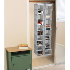 SimpleHouseware 10 Shelves Hanging Shoes Organizer Holder for Closet,10 Pockets, 2 Pack, Grey