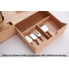 Mobilevision Bamboo Wine & Cheese Serving Tray Plus Drawer for