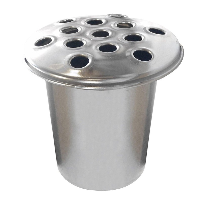 Memorial Grave Flower Pot - 12cm tall Sturdy Aluminium Grave