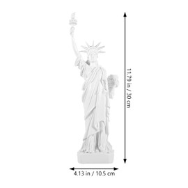 SUPVOX Statue of Liberty Resin Craft Miniature Ornament for Home Office and Living Room Decoration - White Desktop Figurine
