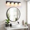 BrkNit 4 Light Modern Bathroom Light Fixtures Over Mirror, Black
