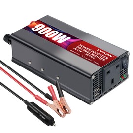 LVYUAN 900W Car Power Inverter 12V to 240V Converter, UK Outlet and 2 USB-A Charging Ports - Charge Your Laptop, Pad, Phone, Tablet and More