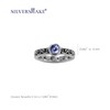 Silvershake Genuine Tanzanite 925 Sterling Silver Stack Stackable Filigree Ring