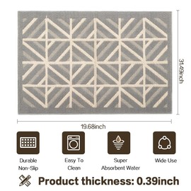 TOMEX - Tapete de puerta para interiores y exteriores, tapete antideslizante mejorado para el hogar, jardín, patio, cochera (60 x 90 cm, estilo Monet)