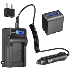 Kastar 1-Pack NP-QM91D Battery and LCD AC Charger Compatible with Sony NP-FM30, NP-FM50, NP-FM55H, NP-QM50, NP-QM51, NP-FM70, NP-FM71, NP-QM71, NP-QM71D, NP-FM90, NP-FM91, NP-QM91, NP-QM91D Battery