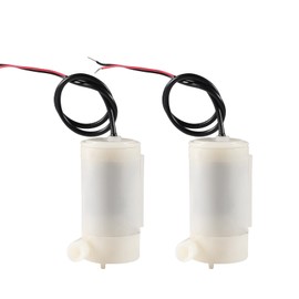 Diitao 2PCS DC 3V 5V Micro Submersible Mini Water Pump DC 3-5V for Aquarium Fountain Garden Pond(2PCS White Pump)
