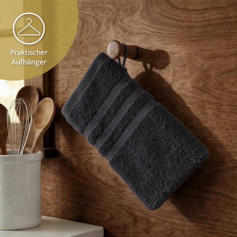 Lavea 10-piece Wash Mitt Set Elena, 10 Pieces, 100% Cotton,