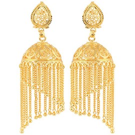 Bodha Traditional Gold Designer Jhumki Earrings (SJ_655)