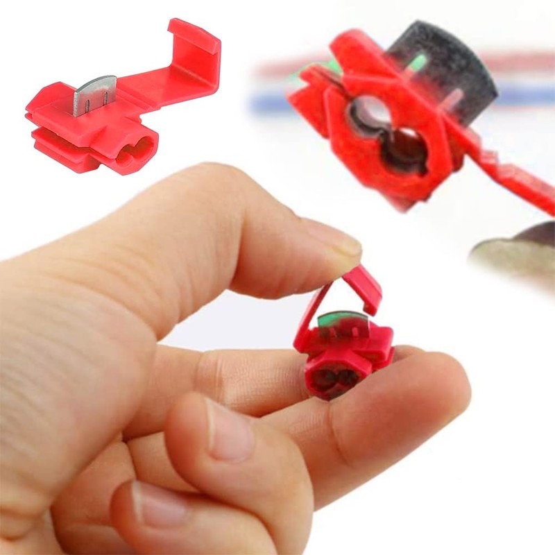 100 Pcs Lock Wire Connectors Blue Quick Splice Connector Terminals