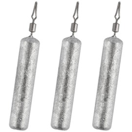 Dr.Fish 50 Pack Fishing Drop Shot Weights Lead Skinny Sinkers with Barrel Swivels River Channel Fishing 3/8oz