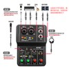 2 Channels Audio Mixer USB 48V Phantom Power Compact Sound
