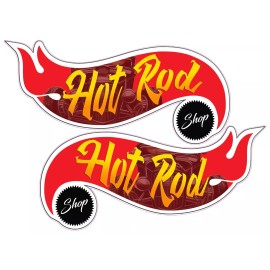 All American Brand Hotrod shop decal 12" x 6" each pairs