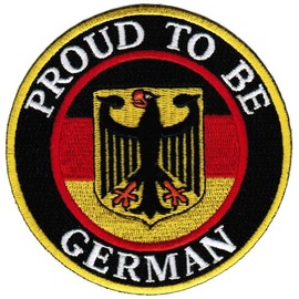 Proud to Be German Embroidered Patch Germany Eagle Flag Iron-On Biker Aufnäher Emblem