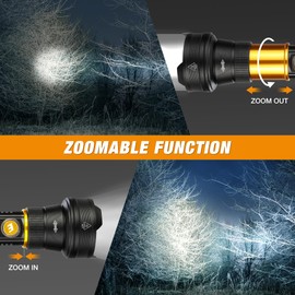 EverBrite Rechargeable Flashlight, 1000 Lumens Zoomable LED Tactical Flashlight with 4 Modes & Memory Function, Including Safety Hammer & USB C Cable for Camping, Hiking, Home, and Emergencies