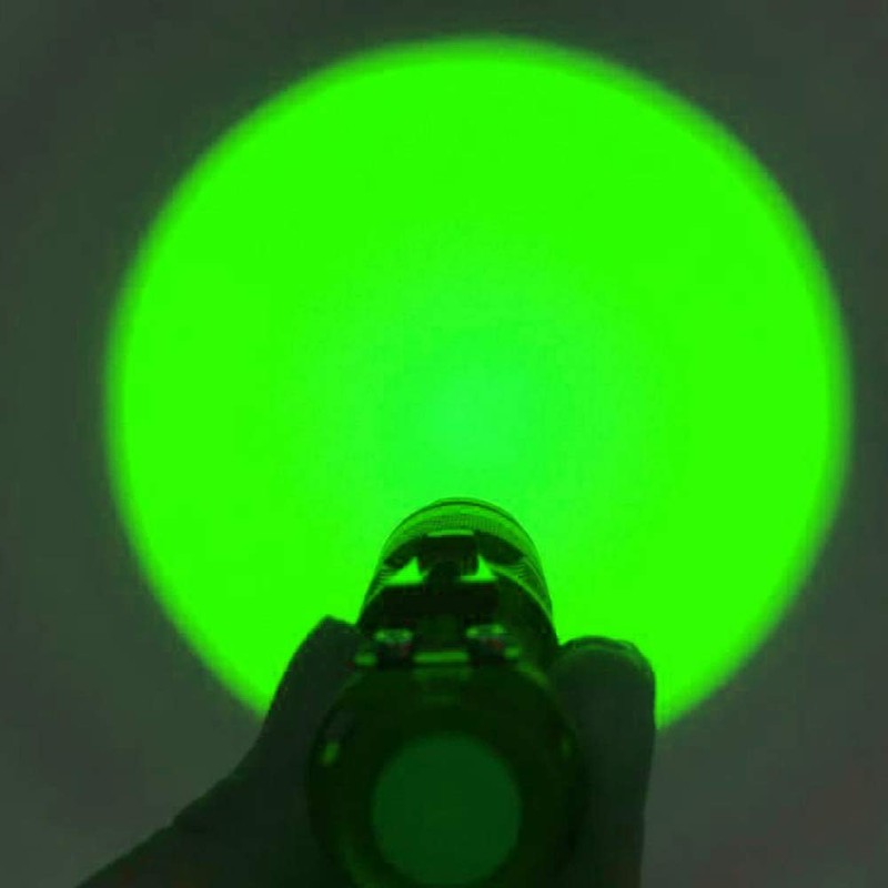 Souyos 3 Pack Green LED Flashlight,Zoomable Green Light Flashlight with