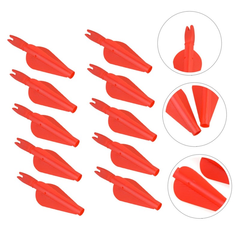 WOONEKY 8mm Plastic Arrow Tails 20 Pcs Integrated Tails Enhance