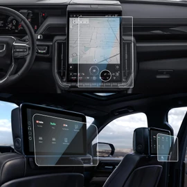 CDEFG 3Pcs for 2025 GMC Yukon Screen Protector 16.8-Inch, Tempered Glass for 2025 GMC Yukon Accessories HD Anti Fingerprints 12.6-Inch Rear-Seat Dual Display Screen Cover