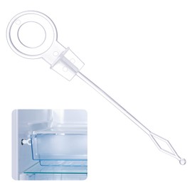 Universal Fridge Plunger Fridge Freezer Drain Hole Fridge Plastic Plunger White Small Plunger Mini Fridge Drain Hole Cleaning Tool Fridge Accessories Drain Unblocker for Cleaning Refrigerator