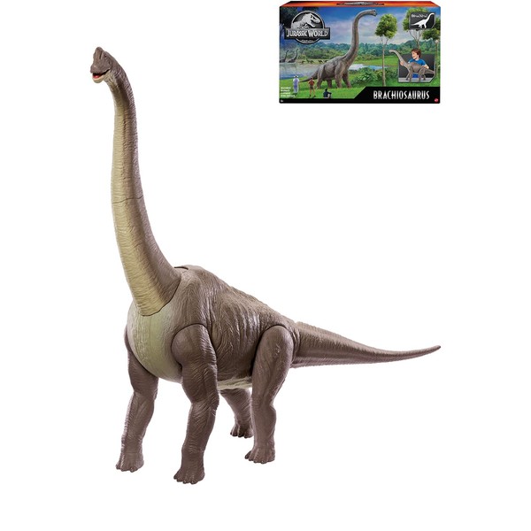 Mattel Jurassic World Jurassic World Brachiosaurus [Total Length: 41.7 inches (106 cm), Height: 28.0 inches (71 cm), 4 Years Old and Up] GNC31