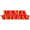 EE, Inc. USMC Red Bold Faced Veteran Pin Military Collectibles