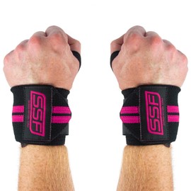 Serious Steel Fitness Wrist Wrap | 12 inches Black/Pink