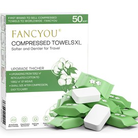 Toallas Desmaquillantes Facial Desechables Comprimidas Grandes, Mini Paños Biodegradables para Toallitas Quitar Maquillaje Kit de Viaje para Travel...