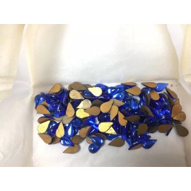 Unbranded Teardrop Glass Sapphire Blue Flat-back Rhinestones Lot of 144