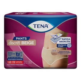 TENA Pants Discret BeigeTalla M, Ropa interior desechable, 13 piezas