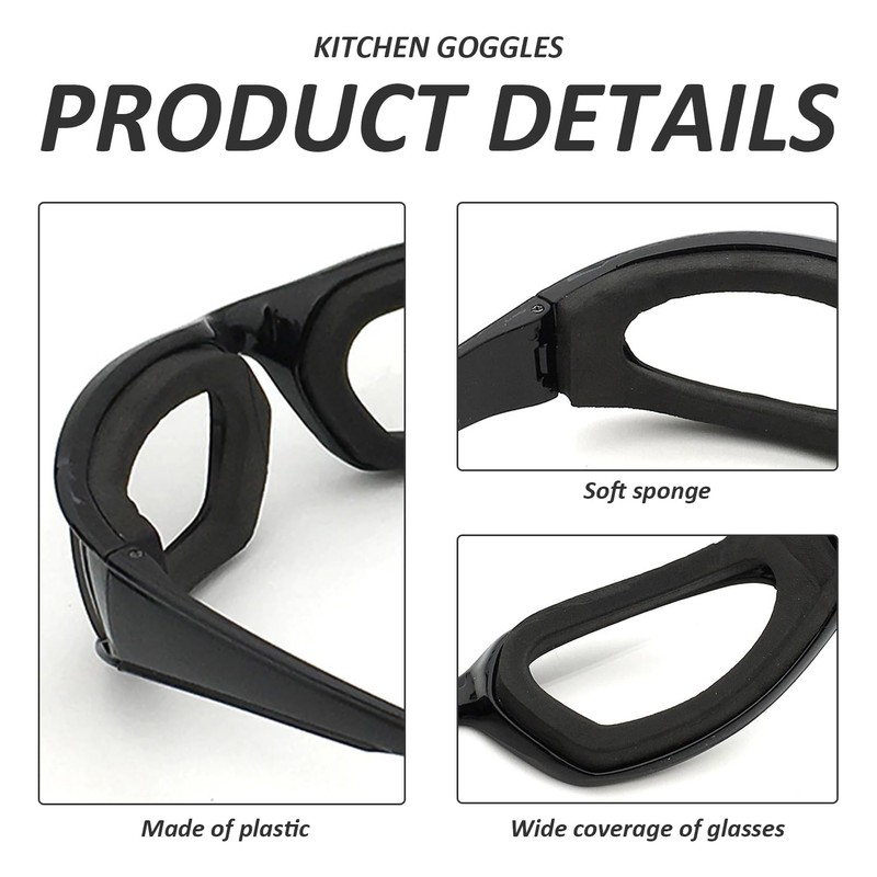 3 Pieces of Onion Chopping Glasses, Kitchen Goggles, Splash Protection