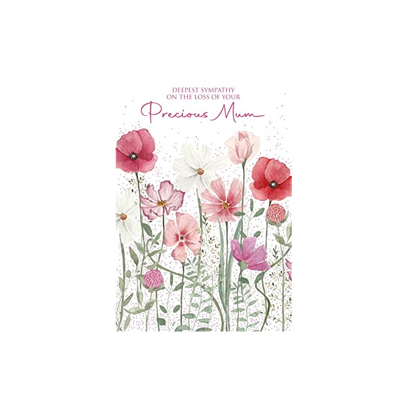 Loss of Your Precious Mum Sympathy/Condolence Card with Stunning Floral