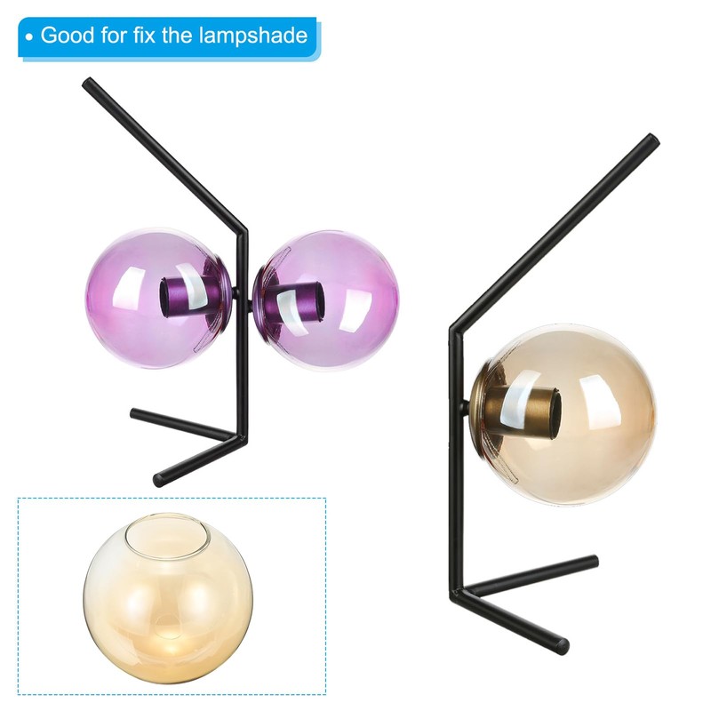PATIKIL 6 Inch Amber Glass Globe Shades Replacement, 1pcs Handmade